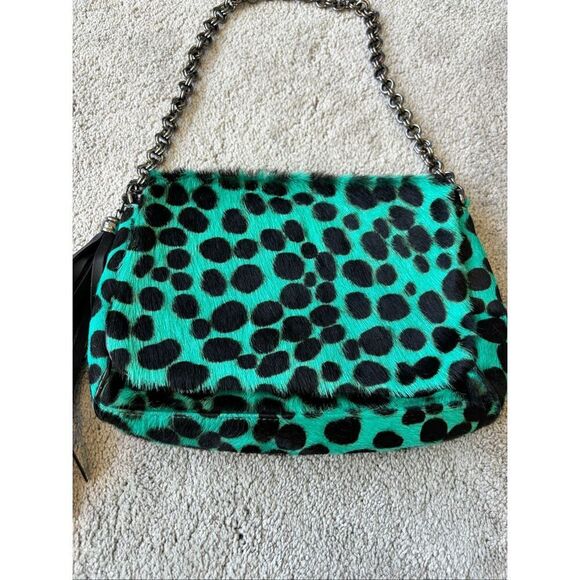 Rare⭐️ Eric Javits Calf hair leopard handbag, $475 - Picture 4 of 13